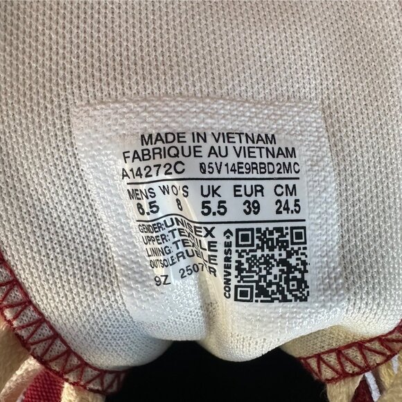 ❤️Converse Run Star Hike Platform Color Pop Sz 6.5 Men Shoes Sneaker Red A14272C - Picture 8 of 8